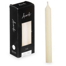 Candle Set Acorde 123-B-AR Cream 2 x 2 x 15 cm (12 Units)