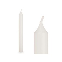 Candle Set Acorde 123-A-AR White 2 x 2 x 15 cm (12 Units)