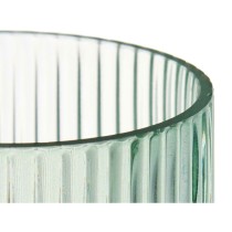 Vase Streifen grün Kristall 8 x 23 x 8 cm (8 Stück)