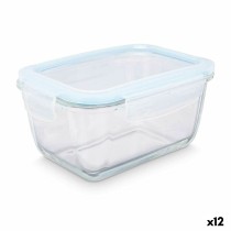 Boîte à lunch Vivalto 90553 Transparent Silicone Verre Borosilicaté 950 ml 18 x 8,8 x 13,5 cm (12 Unités)