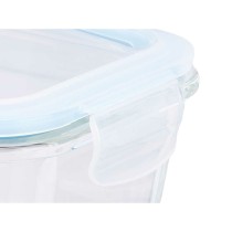 Lunch box Vivalto 90553 Transparent Silicone Borosilicate Glass 950 ml 18 x 8,8 x 13,5 cm (12 Units)