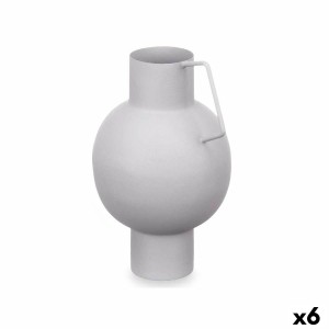 Vase Sphere Grey Steel 15 x 23 x 13 cm (6 Units)