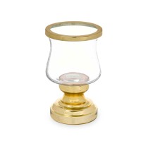 Candleholder Wineglass Golden Steel 12 x 19,5 x 12 cm (6 Units)