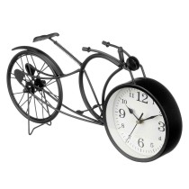 Table clock Bicycle Black Metal 40 x 19,5 x 7 cm (4 Units)