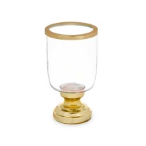 Kerzenschale Glas Gold Stahl 12 x 24,5 x 12 cm (6 Stück)