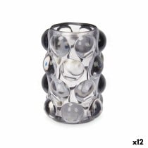 Kerzenschale Mikrosphären Grau Kristall 8,4 x 12,5 x 8,4 cm (12 Stück)