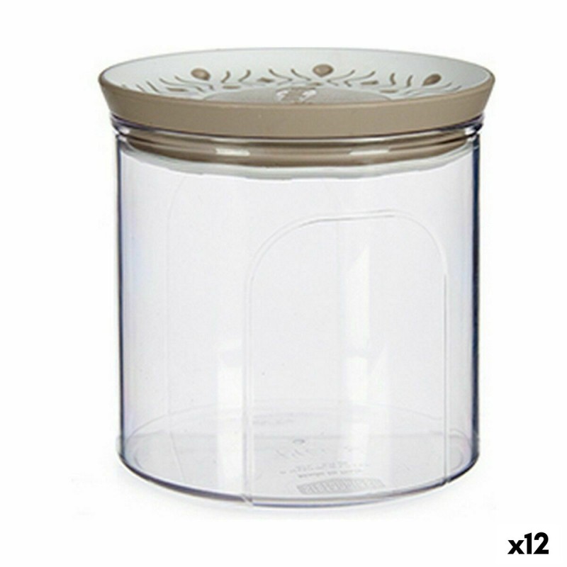 Tin Stefanplast Tosca Hermetic Beige Plastic 700 ml 11,7 x 11 x 11,7 cm (12 Units)