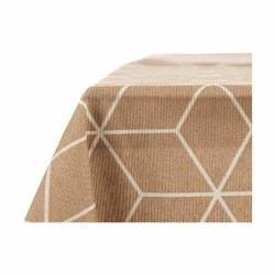 Tischdecke Abdeckung Fleckenbeständig abstrakt 140 x 180 cm Beige (10 Stück)