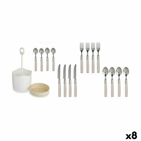 Ensemble de Couverts Beige Acier inoxydable (8 Unités)