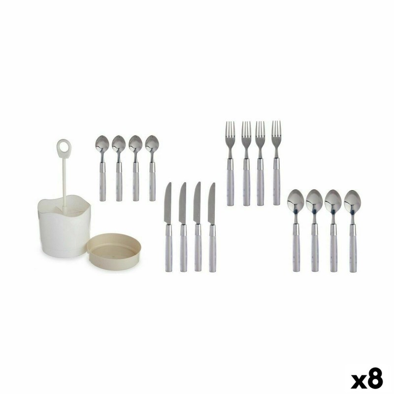 Cutlery Set Kinvara HQ223H10 Grey Stainless steel (8 Units)