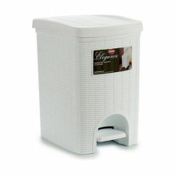 Pedal bin Stefanplast Elegance White Plastic 20 L (6 Units)