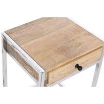 Jeu de 2 tables Home ESPRIT Marron Argenté Naturel Acier Bois de manguier 45,5 x 41 x 66,5 cm