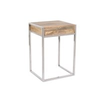 Satz mit 2 Tischen Home ESPRIT Braun Silberfarben natürlich Stahl Mango-Holz 45,5 x 41 x 66,5 cm