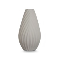 Vase Streifen Grau aus Keramik 26 x 49 x 26 cm