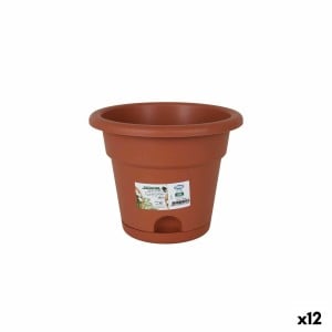 Pot avec sous-pot Dem Greentime Marron 20 x 20 x 16 cm (12 Unités)