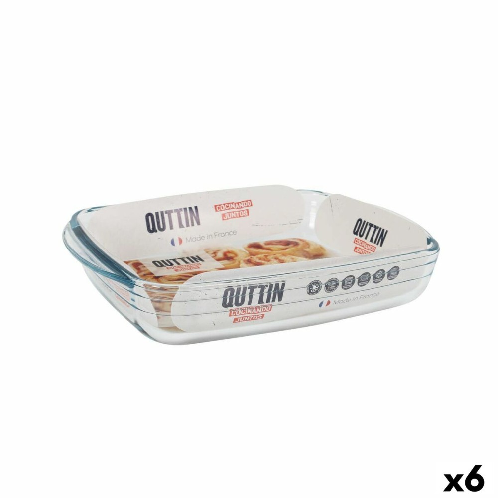 Oven Dish Quttin   Glass Rectangular 1,9 L 28 x 19,9 x 5 cm (6 Units)