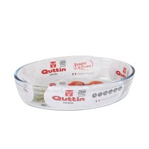 Oven Dish Quttin Glass Oval 1,8 L 26,2 x 17,8 x 6,1 cm (6 Units)