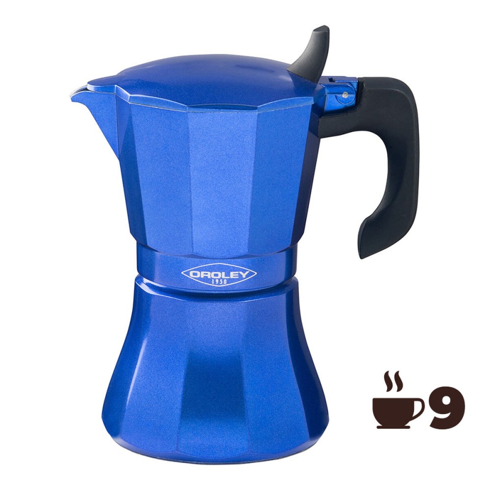 Italienische Kaffeemaschine Oroley Petra Blau Aluminium 9 Tassen