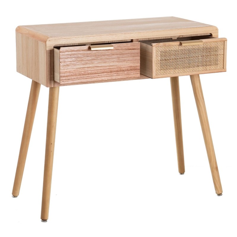 Console HONEY Naturel Bois de paulownia Bois MDF 80 x 40 x 78 cm