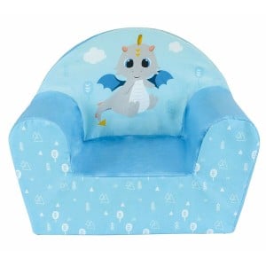 Armchair Fun House LEON LE DRAGON Blue Foam 42 x 52 x 33 cm