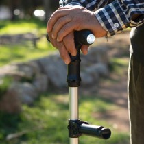 Extendable Walking Stick with LED, Alarm and Grabber Hannde InnovaGoods