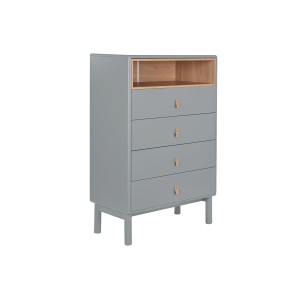 Schubladenschrank Home ESPRIT Blau Grau Polypropylen Holz MDF 80 x 40 x 117 cm