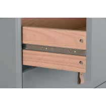 Chest of drawers Home ESPRIT Blue Grey polypropylene MDF Wood 80 x 40 x 117 cm