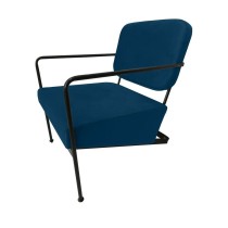 Siège DKD Home Decor Bleu Métal 62 x 76 x 76 cm 55,5 x 72 x 71 cm