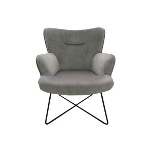 Armchair DKD Home Decor Grey Metal 67 x 81 x 87 cm