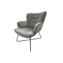 Armchair DKD Home Decor Grey Metal 67 x 81 x 87 cm