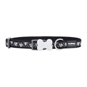 Dog collar Red Dingo STYLE DIAMOND Black 31-47 cm