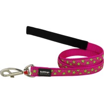 Laisse pour Chien Red Dingo STYLE STARS LIME ON HOT PINK 2 x 120 cm