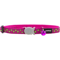 Collier pour Chien Red Dingo STYLE STARS LIME ON HOT PINK 31-47 cm