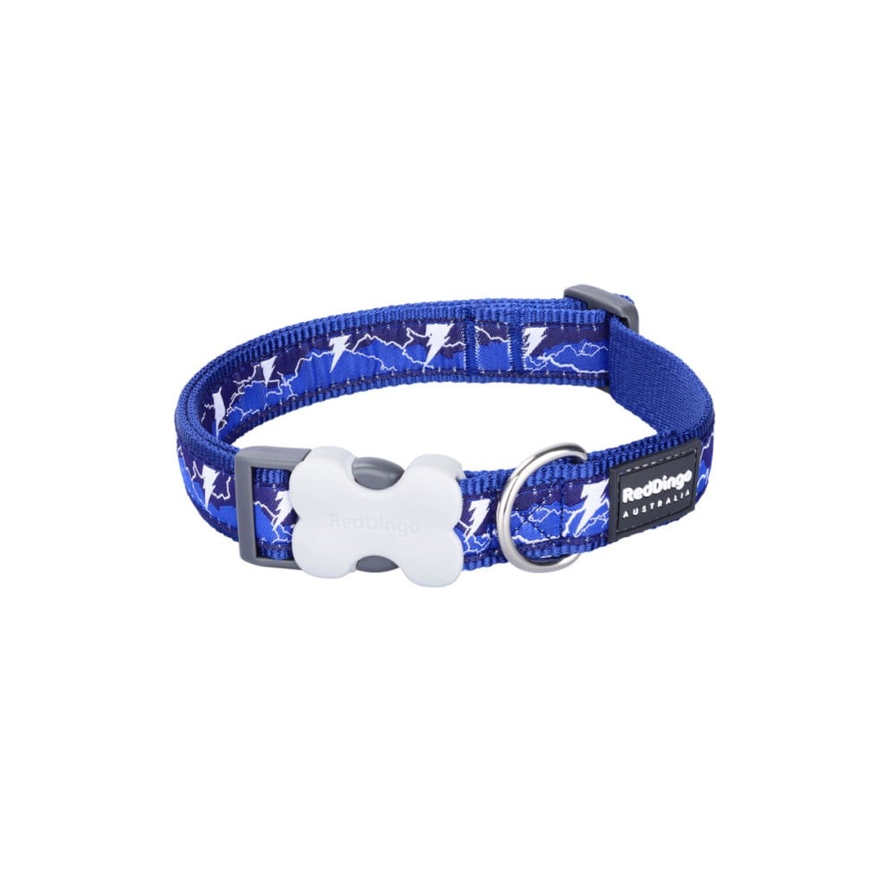 Hundehalsband Red Dingo STYLE LIGHTNING Marineblau 41-63 cm