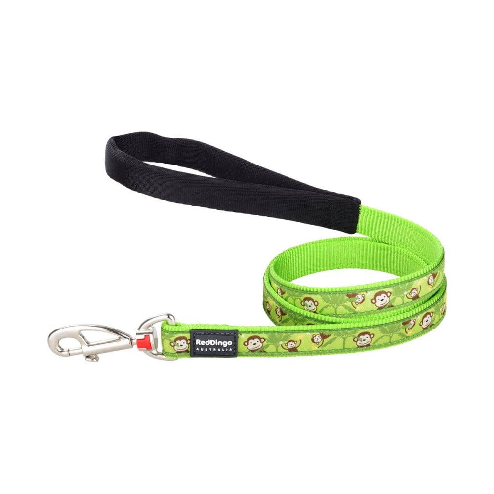 Hundeleine Red Dingo STYLE MONKEY LIME GREEN 15mm x 120 cm