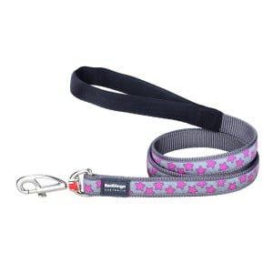 Hundeleine Red Dingo STYLE HOT PINK ON COOL GREY 15mm x 120 cm