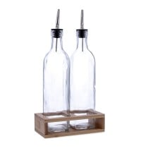 Öl- und Essig-Set Quid Naturalia Durchsichtig Glas 550 ml