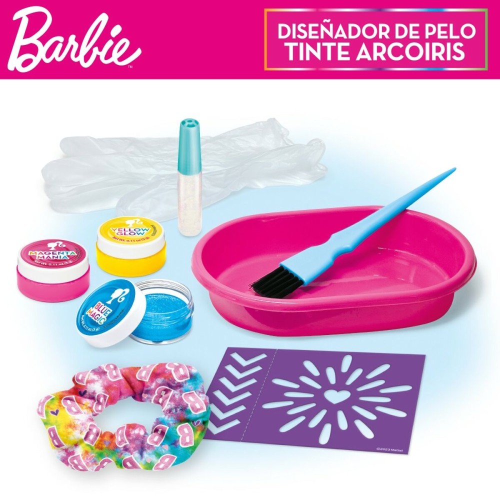 Assortiment pour cheveux Barbie Rainbow Tie 15,5 x 10,5 x 2,5 cm Cheveux avec Mèches Multicouleur