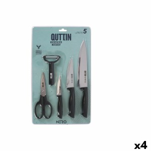 Messerset Quttin Nero Schwarz 5 Stücke (4 Stück)
