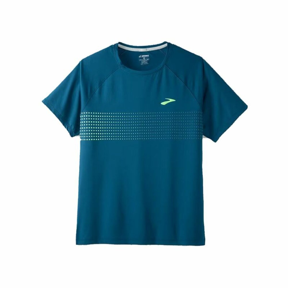 Men’s Short Sleeve T-Shirt Brooks Atmosphere  2.0 Cyan