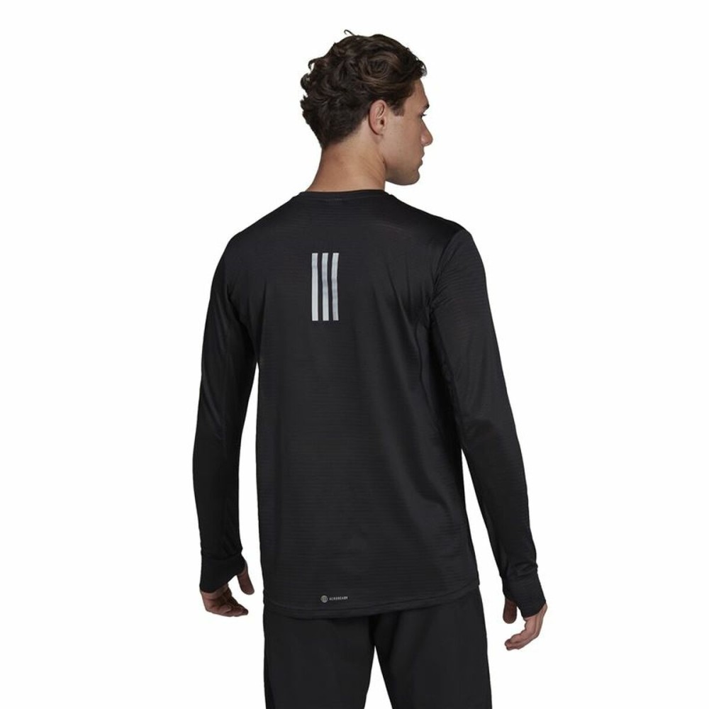 Herren Langarm-T-Shirt Adidas Own The Run Schwarz