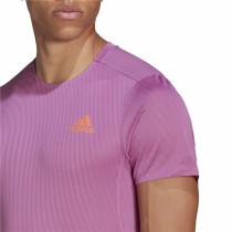 Herren Kurzarm-T-Shirt Adidas Adizero Speed Dunkelrosa