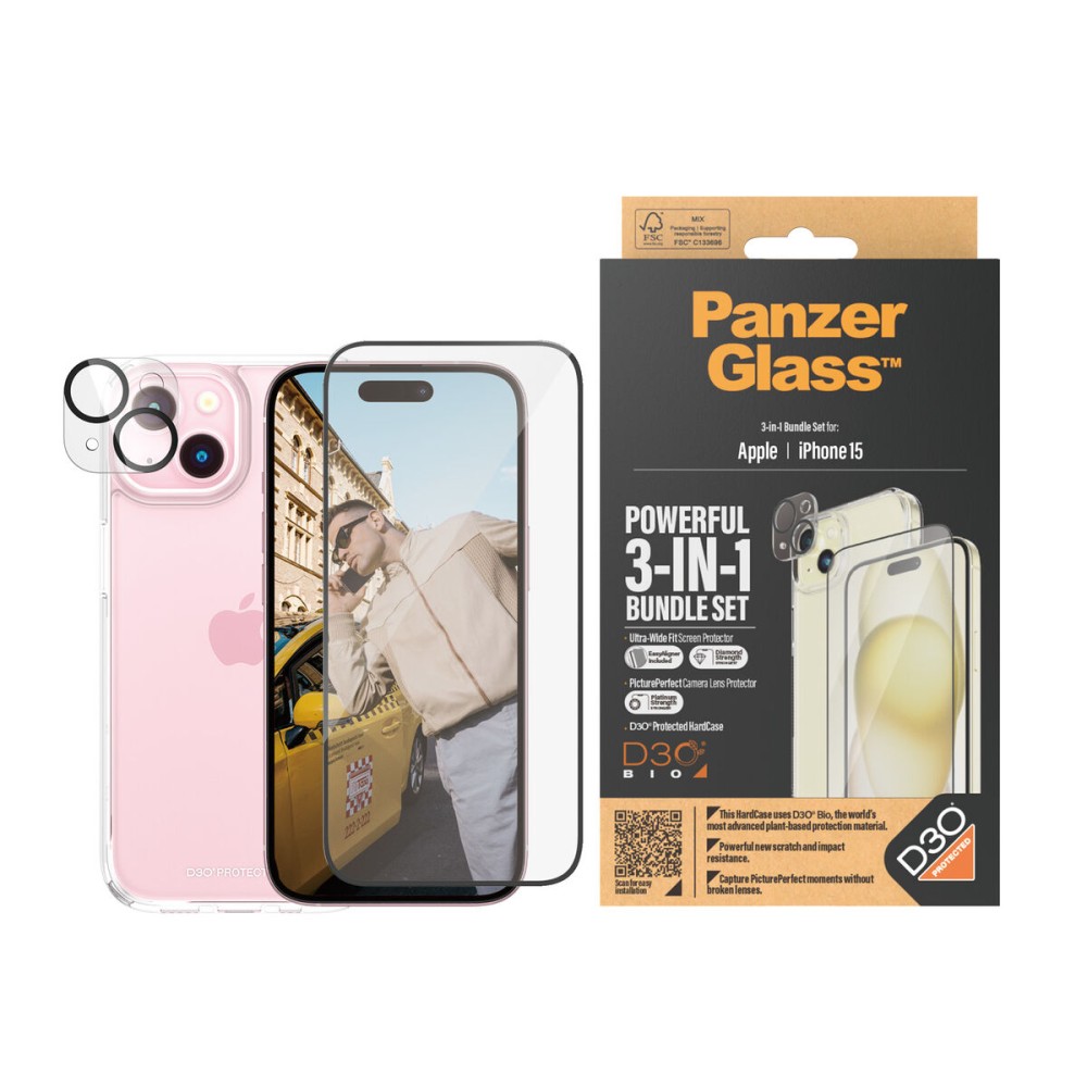 Bildschirmschutz fürs Handy Panzer Glass B1172+2809 Apple iPhone 15