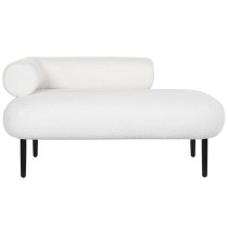 Canapé DKD Home Decor Blanc Noir Métal Scandi 127,5 x 73,5 x 64 cm