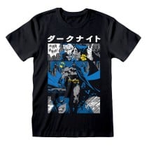 Kurzarm-T-Shirt Batman Manga Cover Schwarz Unisex