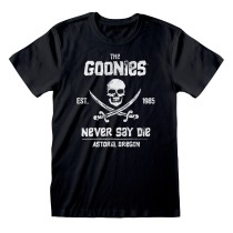 Short Sleeve T-Shirt The Goonies Never Say Die Black Unisex