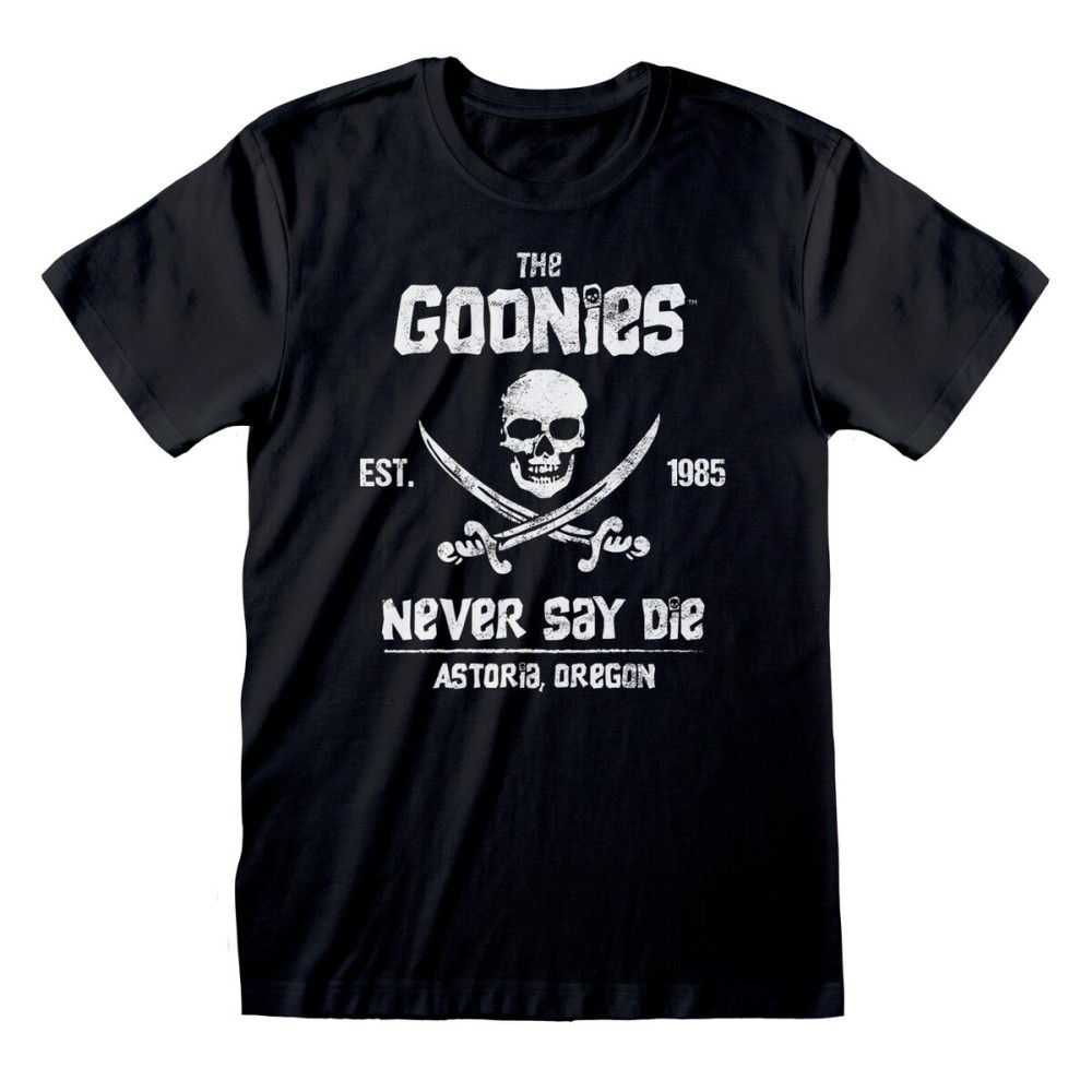 Kurzarm-T-Shirt The Goonies Never Say Die Schwarz Unisex