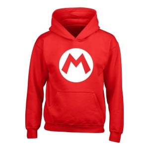 Sweat à capuche unisex Super Mario Badge Rouge