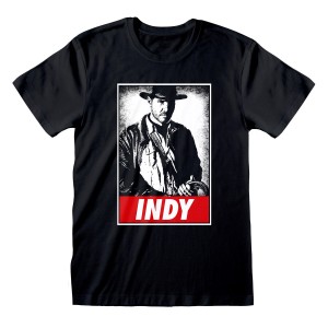 Kurzarm-T-Shirt Indiana Jones Indy Schwarz Unisex