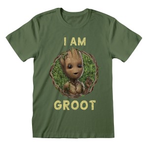 Kurzarm-T-Shirt Marvel Badge grün Unisex